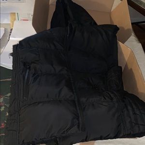 Black puffer vest